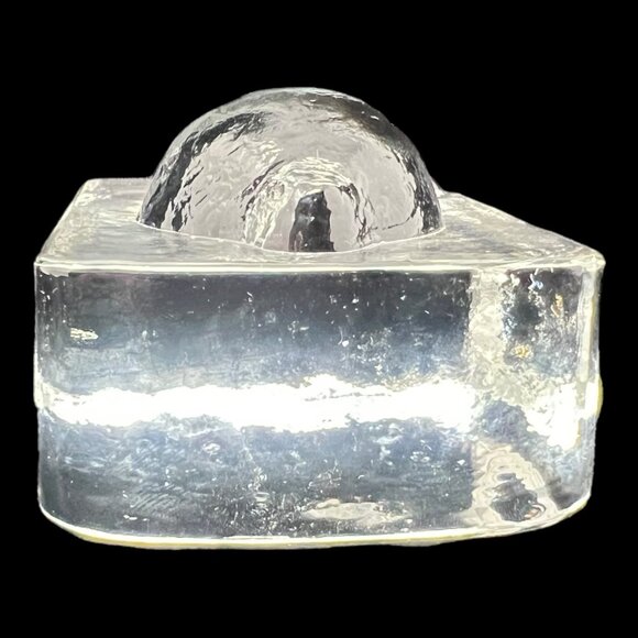 Handcrafted Art Glass Lemon Paperweight 4x2 Clear 3D Heavy Gift - Picture 6 of 8